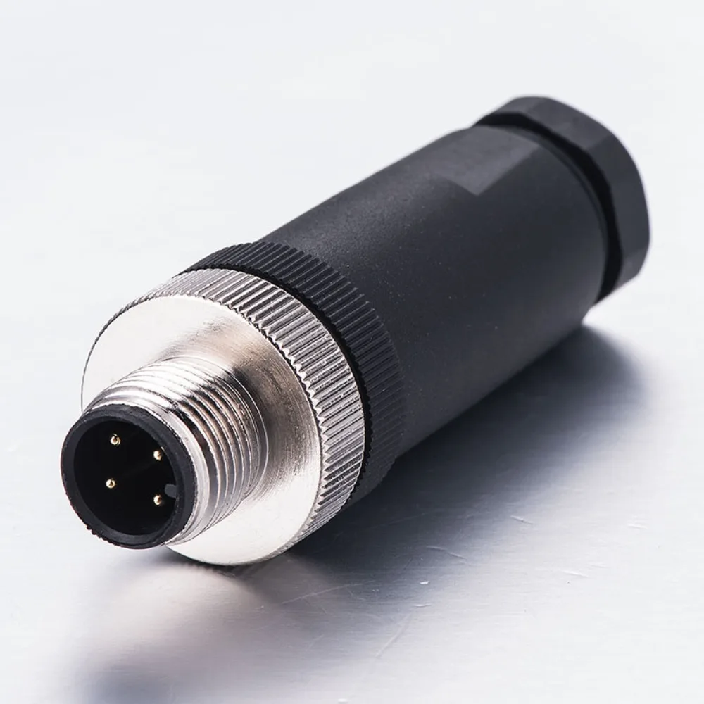 Male Female Socket M12 Sensor Connector Connector Sensor Plug Screw Threaded Coupling M12 Sensor Cable Connector Waterproof