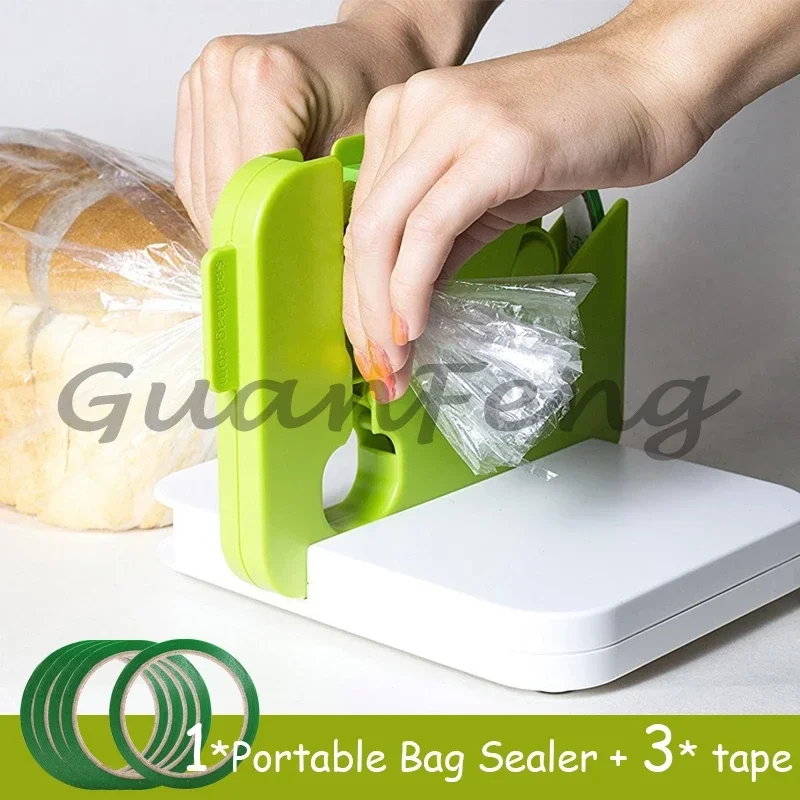 Mini Practical Hand Pressure Bag Sealing Machine, Household Plastic Film Sealer for Food Packaging Kitchen Gadget