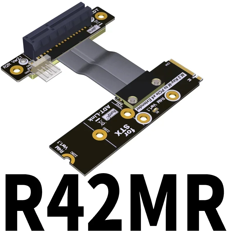 M.2 NVMe to PCIe3.0 x4 Extension Riser Cable for GPU graphics video card and Capture cards to M.2 extension