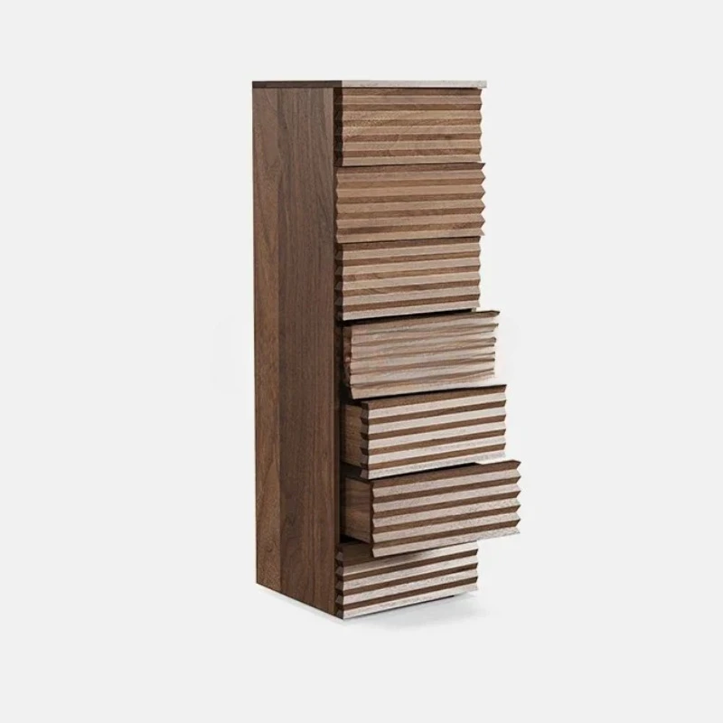 Q New arrive   chest, bedroom storage cabinet, simple seven-bucket drawer, black walnut