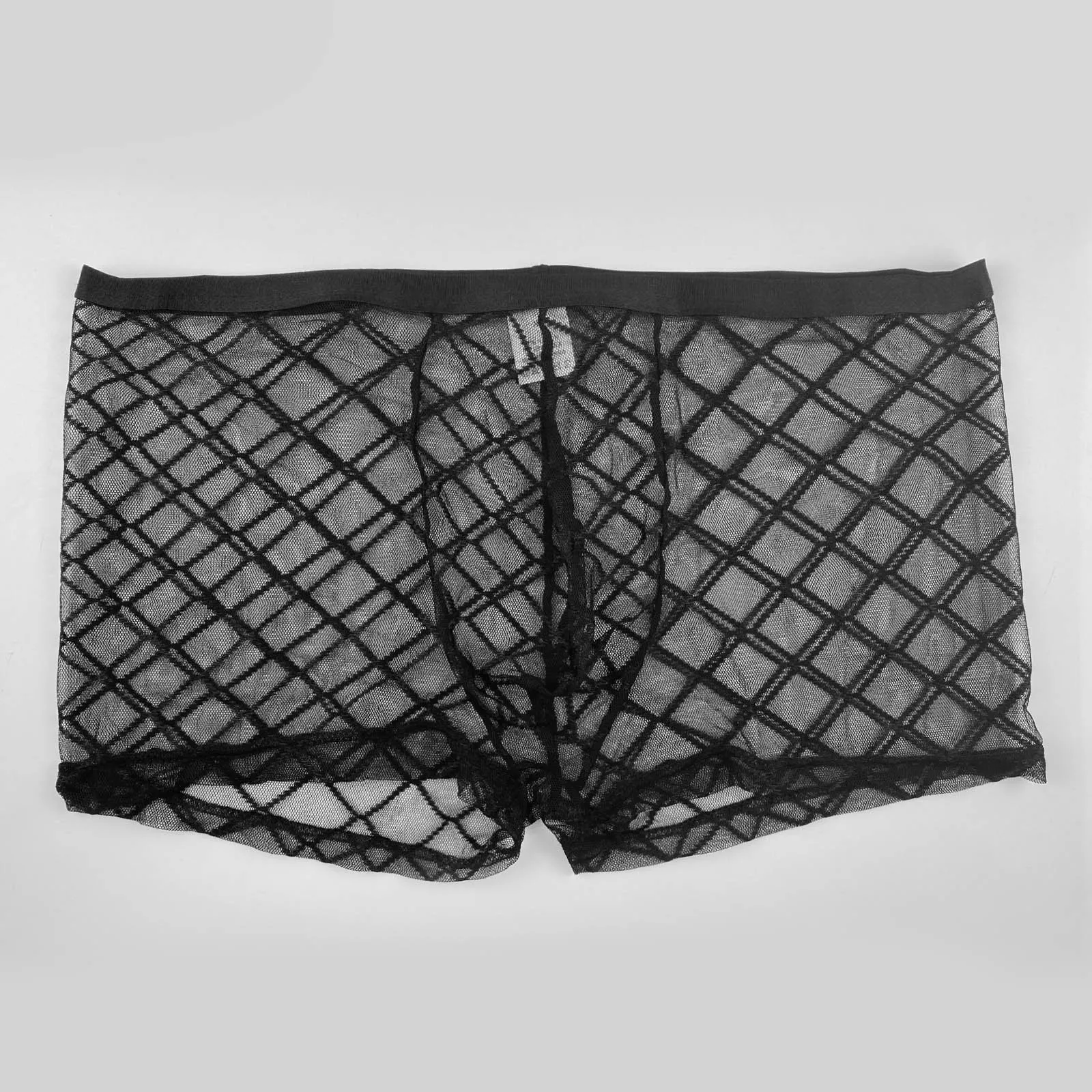 Sous-vêtements en résille pour homme, Boxer en maille transparente, caleçon ajouré, pochette pour pénis, Lingerie Sexy, collection CLEVER-MENMODE