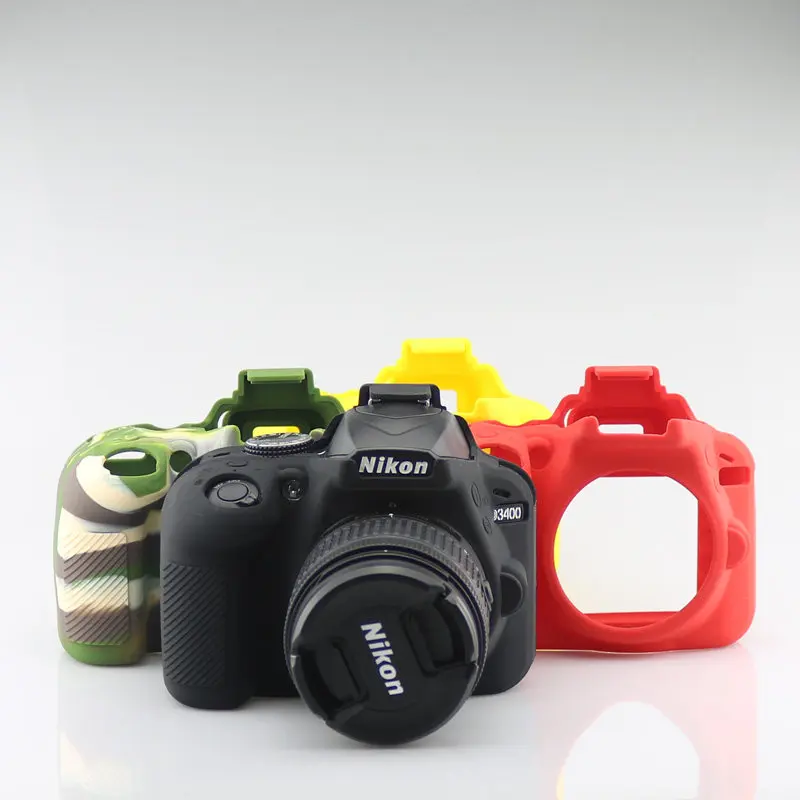 Silicone Camera Bag Suitable for Nikon D3300 D3400 Protective Case Soft Shell Shockproof Scratch-Resistant
