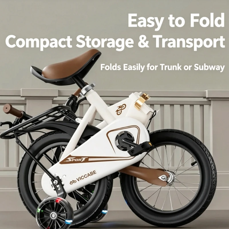 Commuting By Bike - دراجة قابلة للطي مع عجلات تدريب