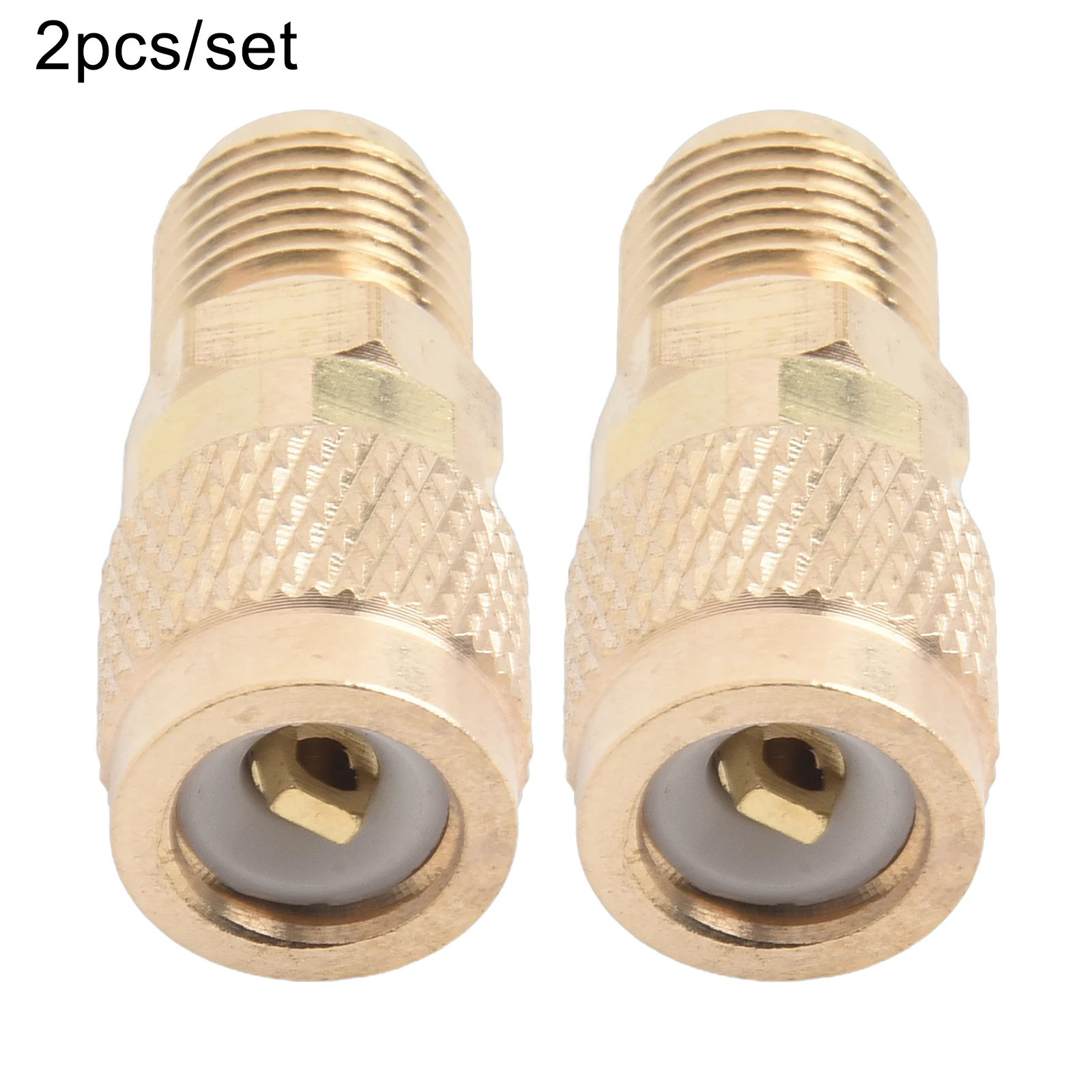 Brass R410a Adapter Set: 5/16 for sae F to 1/4 for sae M and 5/16 for sae M to 1/4 for sae F for Safe High-Pressure AC for