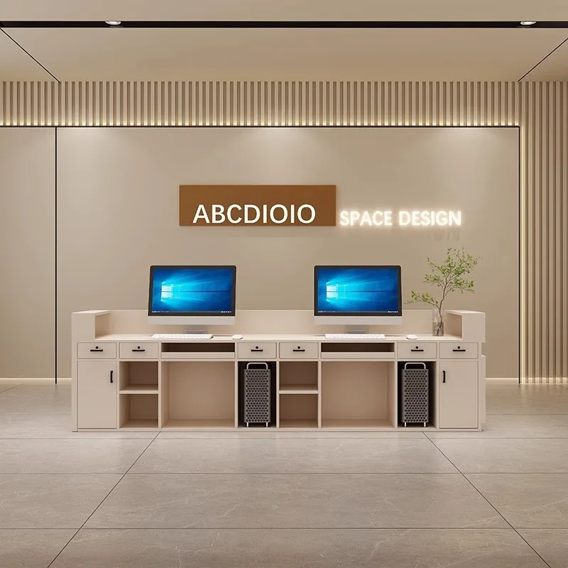 Beauty salon bar bar, hair salon paint front desk, clothing store, dental clinic reception desk, training cash register