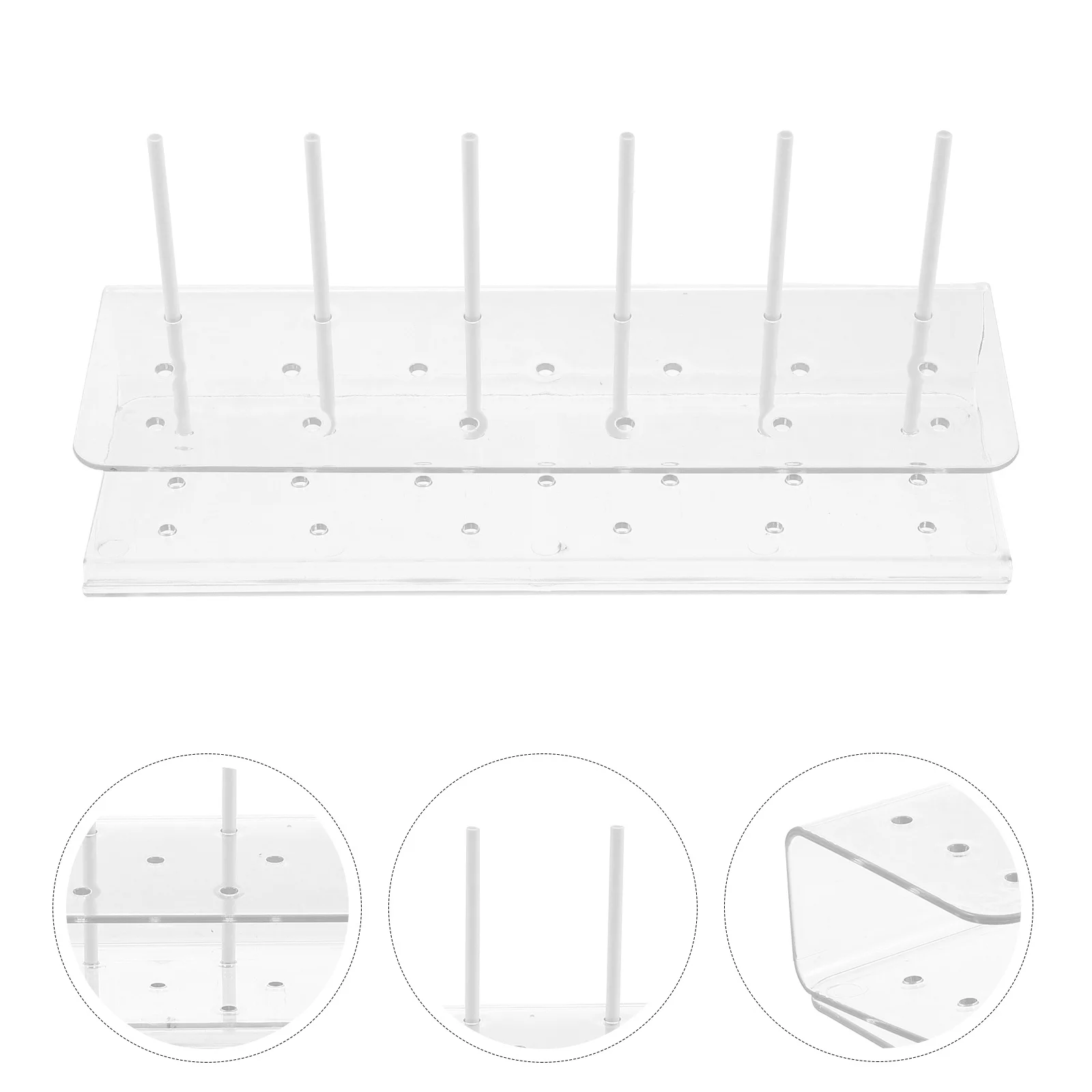 19-Hole Double Layer Lollipop Display Rack Transparent Stand For Candy Shop Lollipop Holder Display Holder Cake Stand Decor