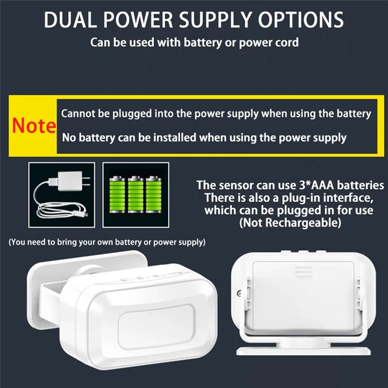 Перезаряжаемый умный дверной звонок, датчик приветствия, беспроводной дверной звонок, голосовое напоминание для входа в магазин