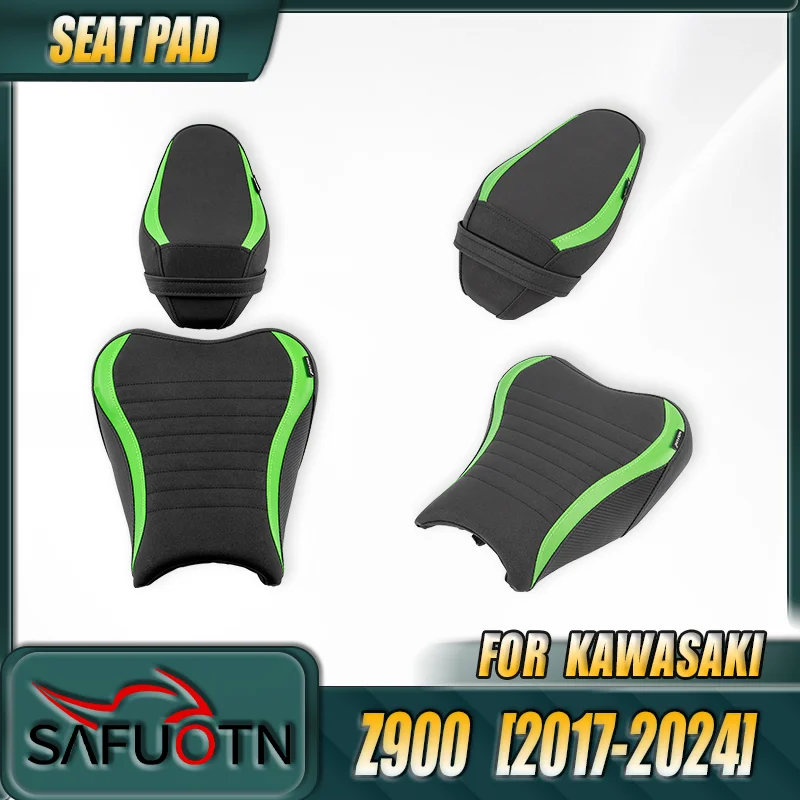 

Motorcycle Rear Passenger Pillion Cushion Cover Front Driver Seat Pad For Kawasaki Z 900 2017-2019 2020 2021 2022 2023 2024
