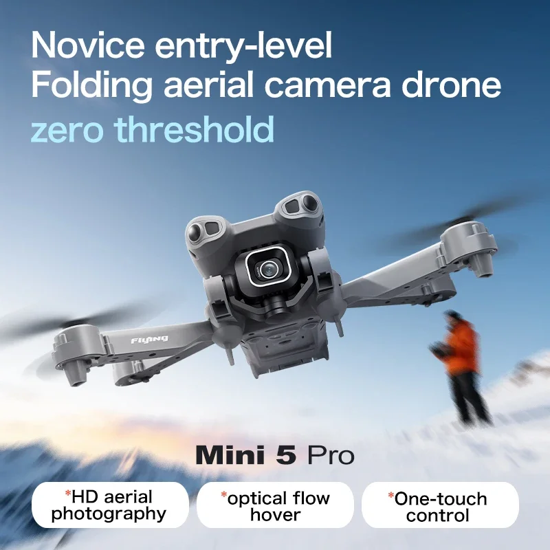 Dron Lenovo Mini 5 Pro 8K con Cámara Dual HD Aérea, WIFI 2.4G, Motor sin Escobillas, Evitación Inteligente de Obstáculos, Control Remoto