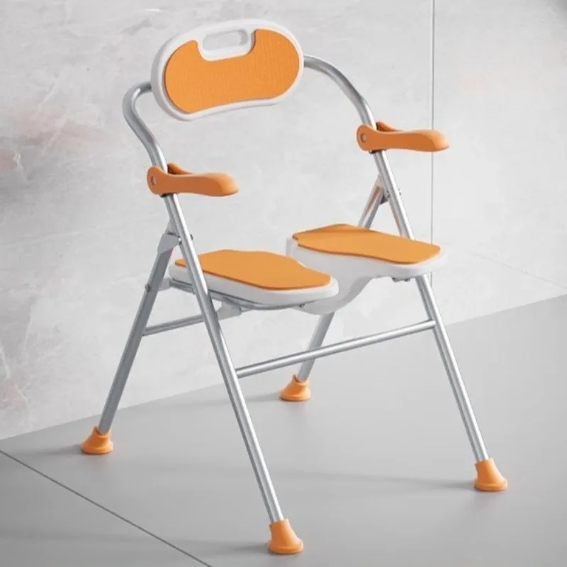 

Load 150KG/331IBS Foldable Shower Chair Height Adjustable Bath Chair Aluminum Alloy Bathroom Furniture Shower Stool Shower Seat