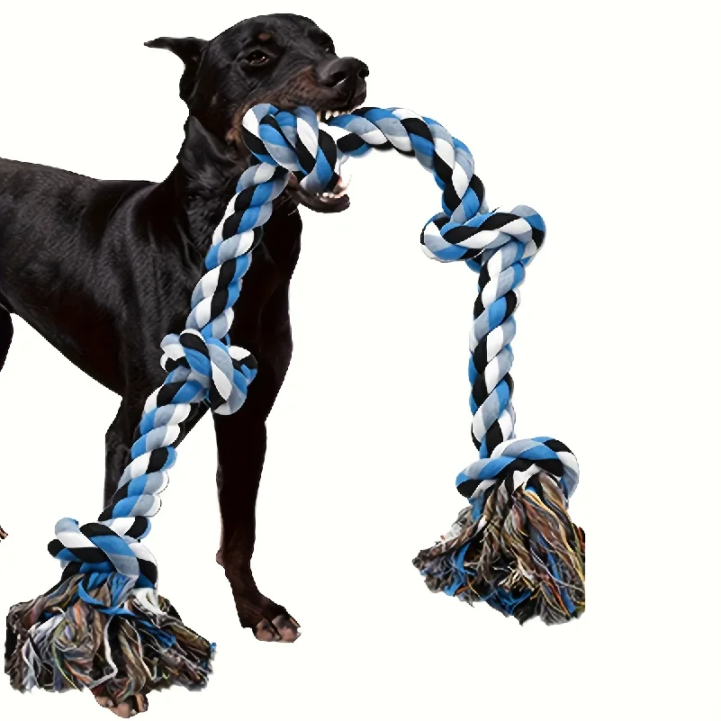 Heavy-Duty Dog Rope Toy with Teeth Cleaning & Chewing - Extra Long Rope -Durable Chew Toy for Teeth Cleaning dog accessories