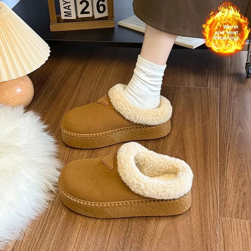 

Женская зимняя домашняя уличная одежда, повседневные удобные нескользящие модные тапочки Thi Bot для всех пар