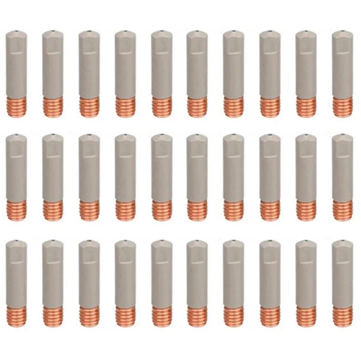 ABRS-30Pcs MB15AK Welding Nozzle Tips Coating Protect M6 Gas Nozzle Tip 1.0Mm MIG Welding Tool Parts
