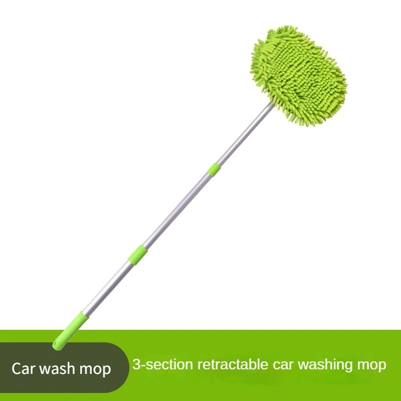 LEIBOO Car Wash Mop Cleaning Brush Telescoping Long Handle Cleaning Mop Retractable Car Wash Brush Auto Accessorie Cleaning Tool