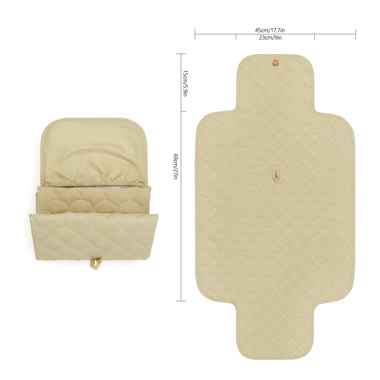 Tragbare Baby Windel Ändern Pad Wasserdichte Baby Harn Pad Matte Sitzkissen für Reise Outdoor Kinderwagen Ins Floral Mode