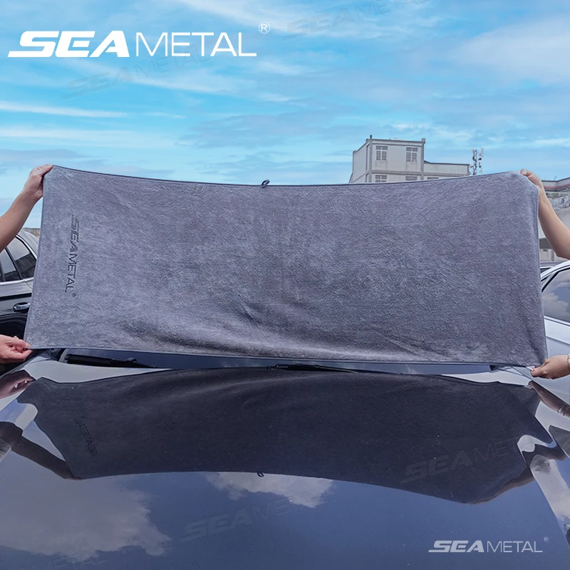 SEAMETSL 60X160CM Car Washing Towel Double Side Velvet Towel Auto Drying Towel High Water Absorption Washing Cloth Detailing