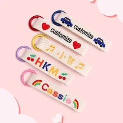 Custom Your Name Keychain Cartoon Kindergarten Keyrings Personalize Name tag for  Boys Girls Children School Bags Book Bag Gift