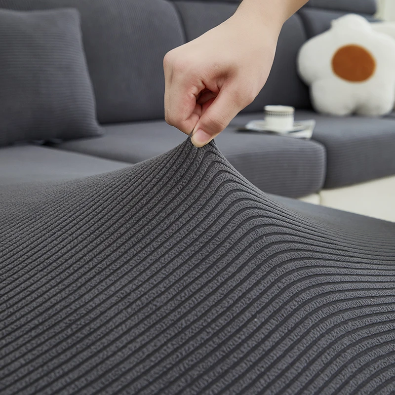 1 PC Sofa Seat Cover elastic jacquard Slipcover for Living Room easy to clean Couch Cover a pattern of stripes