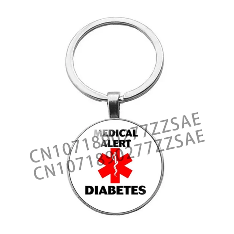 Diabetic Diabetes Medical Warning Keyring Letter Life Star Keychain Diabetes Accessories