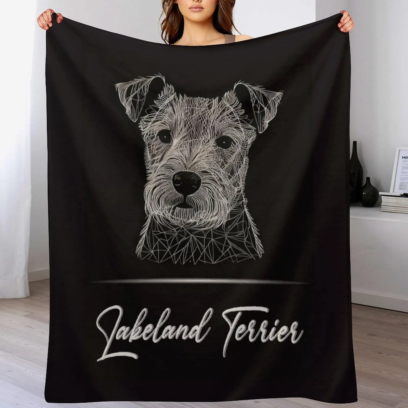 

Lakeland Terrier Portrait Throw Blanket valentine gift ideas Decoratives Polar Blankets