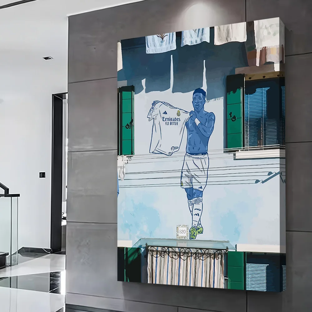 Football Player Soccer Lustration Printing Poster Customizable Pictures Wall Art Canvas Painting for Wand Deko Luxury Decoration