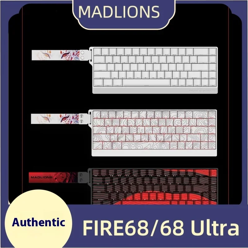 

Игровой магнитный переключатель MADLIONS fire68/fire68 Ultra, 8 КГц, офисная 68-клавишная механическая клавиатура Fire68ultra, подарок с возможностью горячей замены