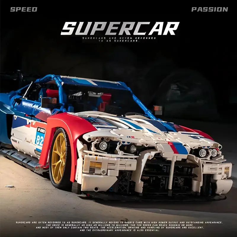 4556 個市テクニカル M4 強力なスポーツカービルディングブロック MOC JD040 ハイテクレーシングスポーツカー M4 モデルのおもちゃギフト子供のため