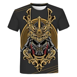 Summer Fashion Cool Japanese Samurai Men T-shirt New 3D Printed Personality Streetwear Hip Hop harajuku O-neck Short Sleeve Tees