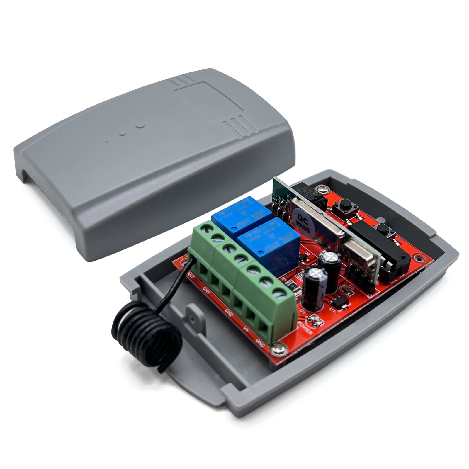 Universal 2 channel Gate Garage Door remote 12-24V DC 433.92mhz Garage command Receiver  Fixed code and Rolling code