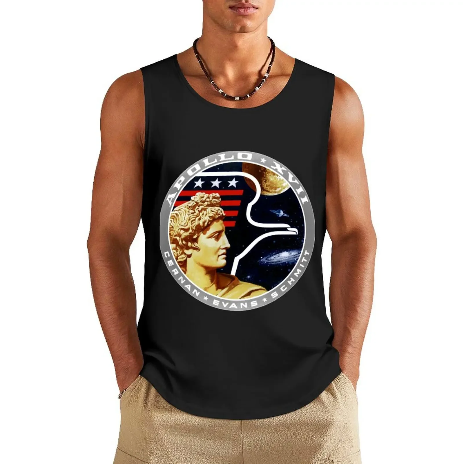 

Apollo 17 Mission Logo Tank Top cool things tops Bodybuilding clothing man