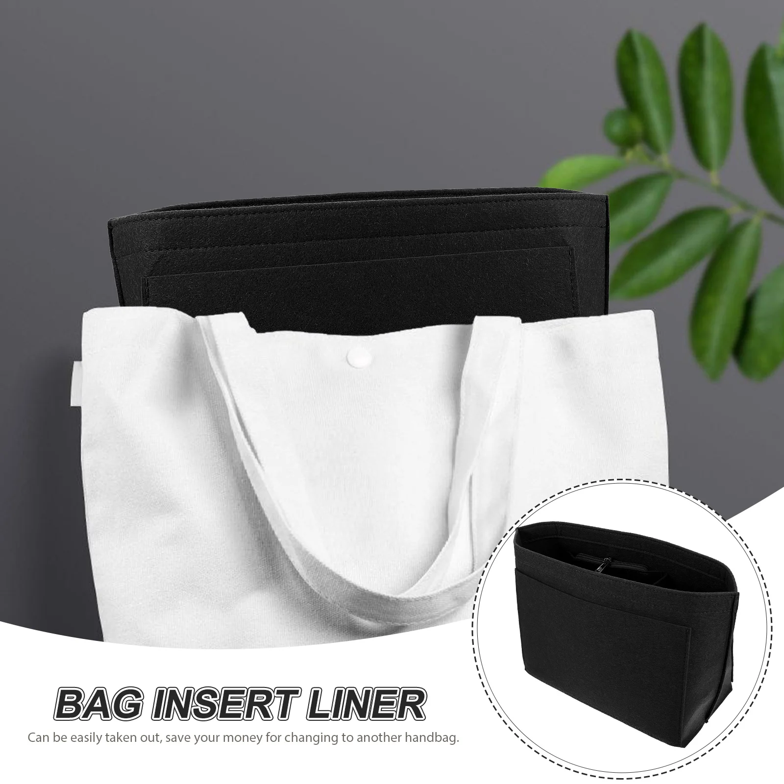 

Felt Bag Organizer Insert Purse Handbag for Tote Bags Pouch Small Sleeve