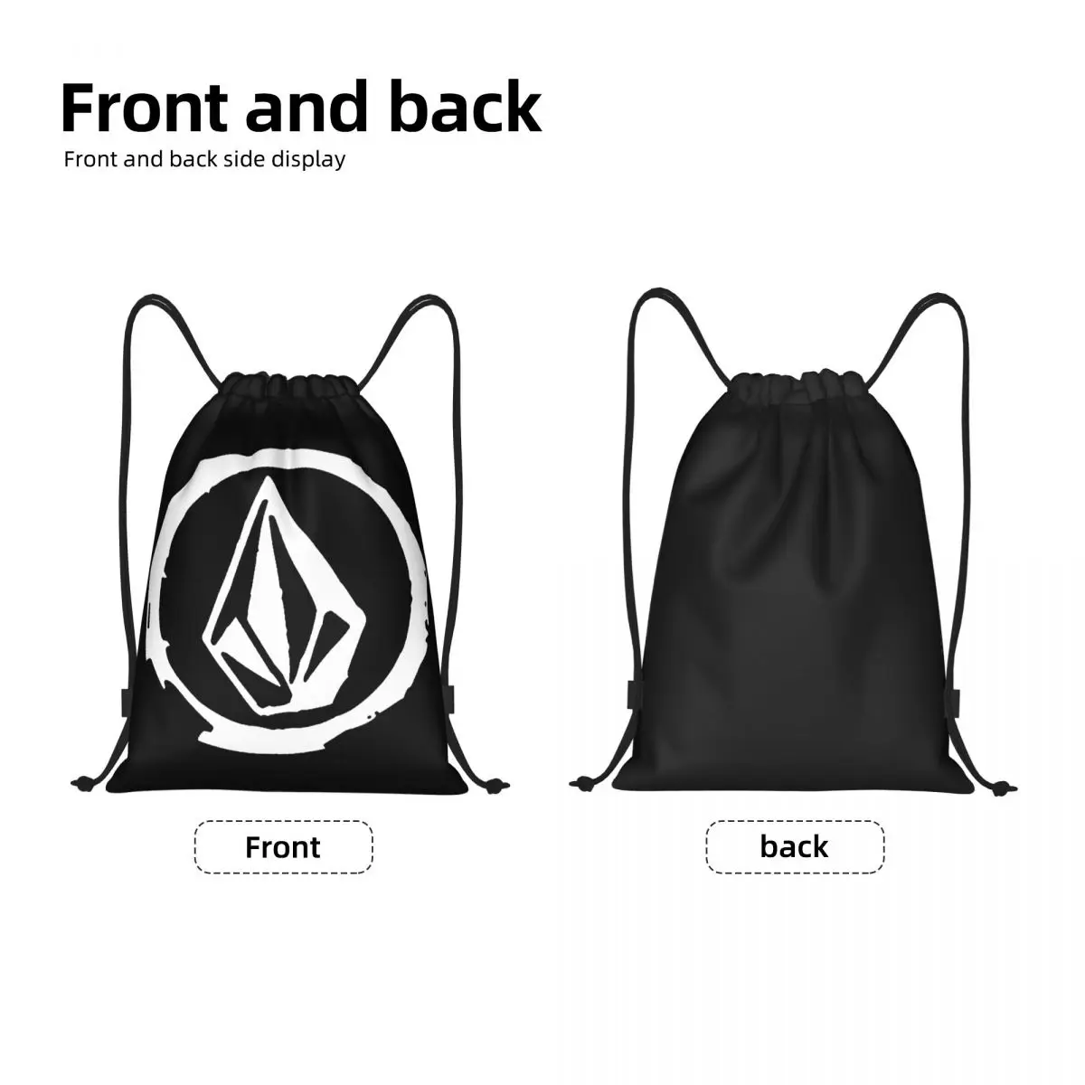 Volcoms-mochila con cordón para Skate para hombre y mujer, bolsa deportiva para gimnasio, saco de entrenamiento con piedras de diamante