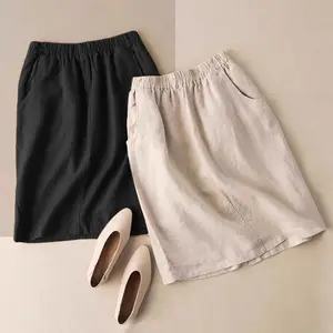 Zanzea 2024 Phụ nữ mùa hè Váy cotton ngày lễ MIDI Sơn tràng 8 Bán hàng chính Gode Váy với túi - №6