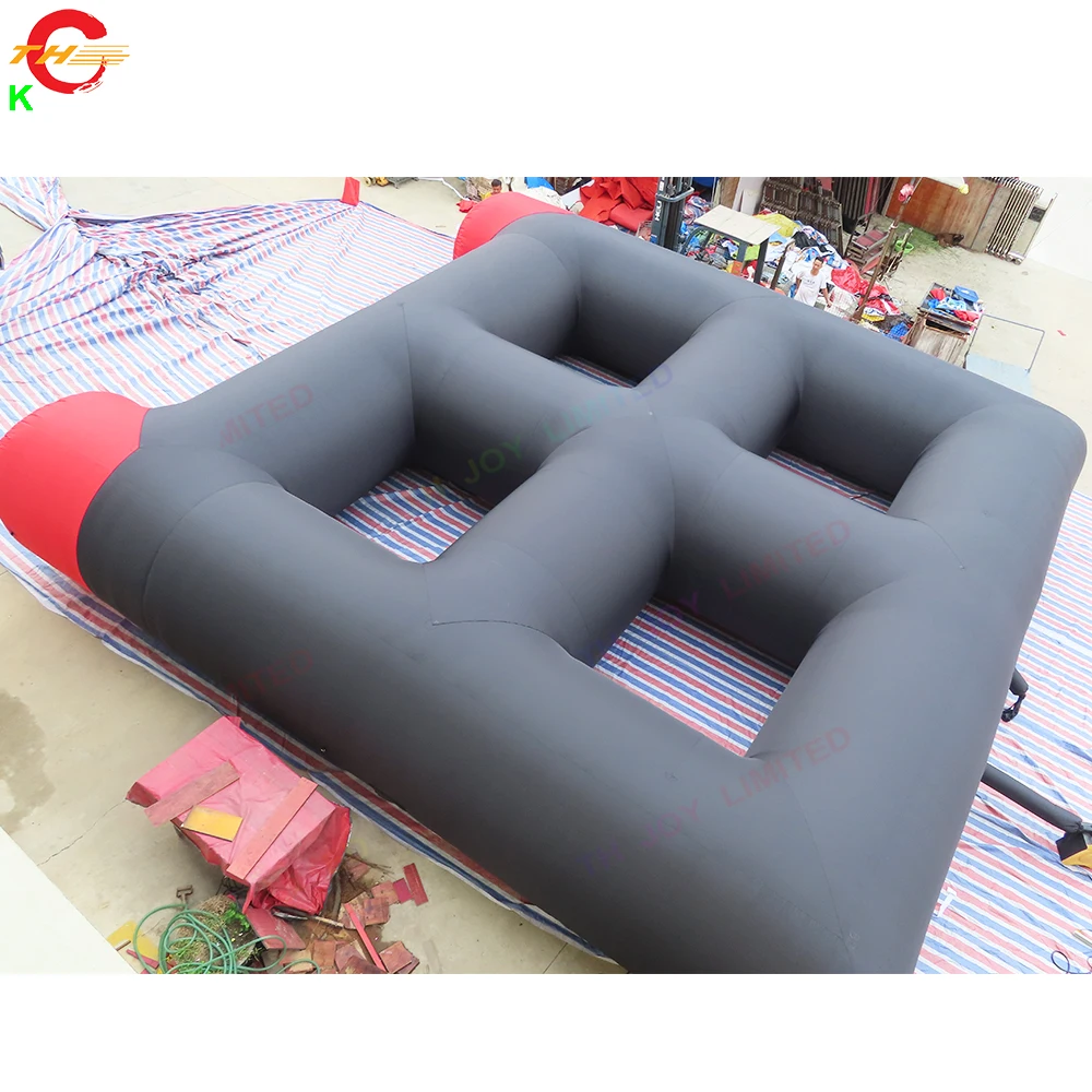 Fast Air Shipping  10x10x2.5mH Black Giant Inflatable Maze Game Tunnel Laser Tag Arena for Sale