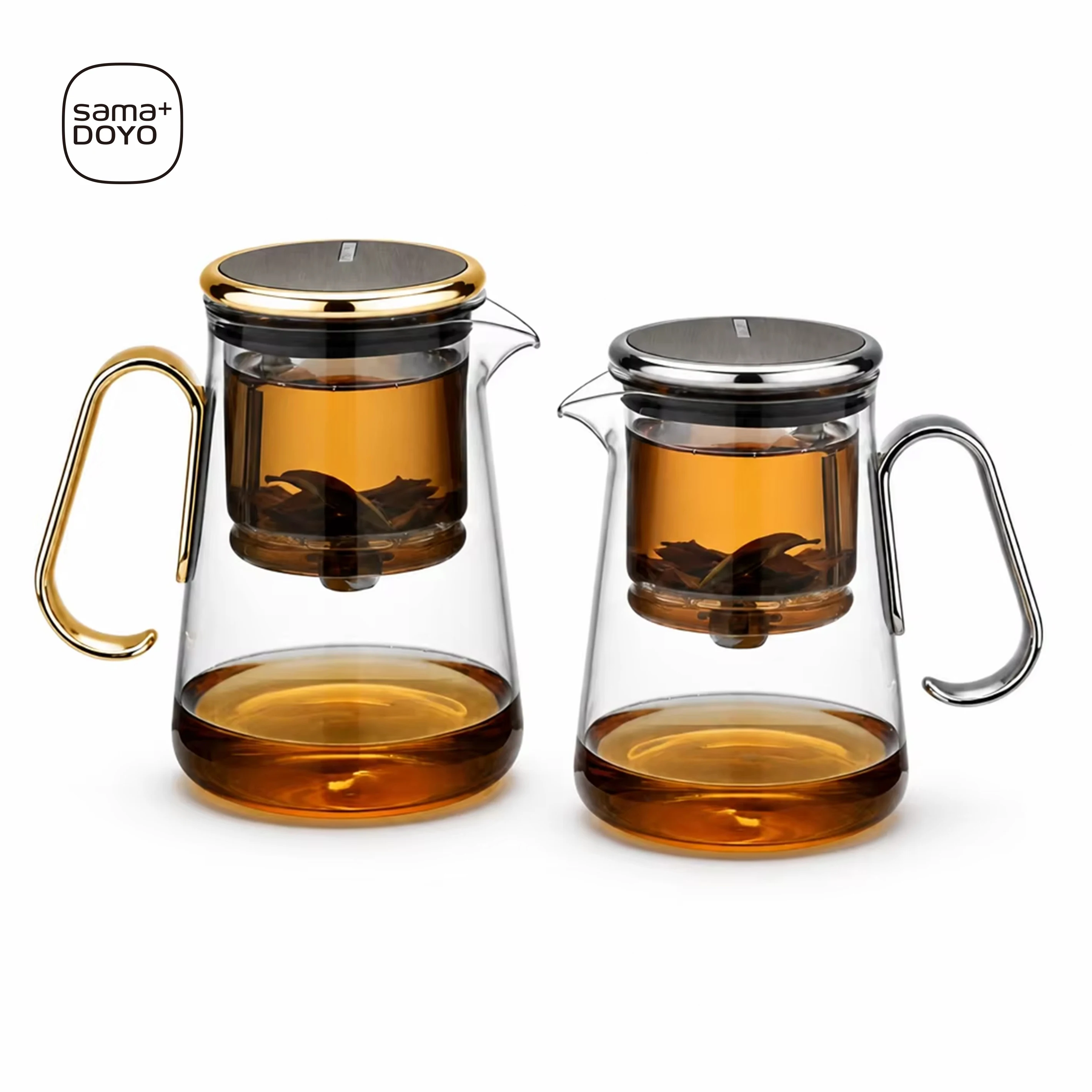 Bonston-Integrated Teapot with Glass Filter, Tea Maker,Magnetic switch tea maker, 700ml (23.67oz)