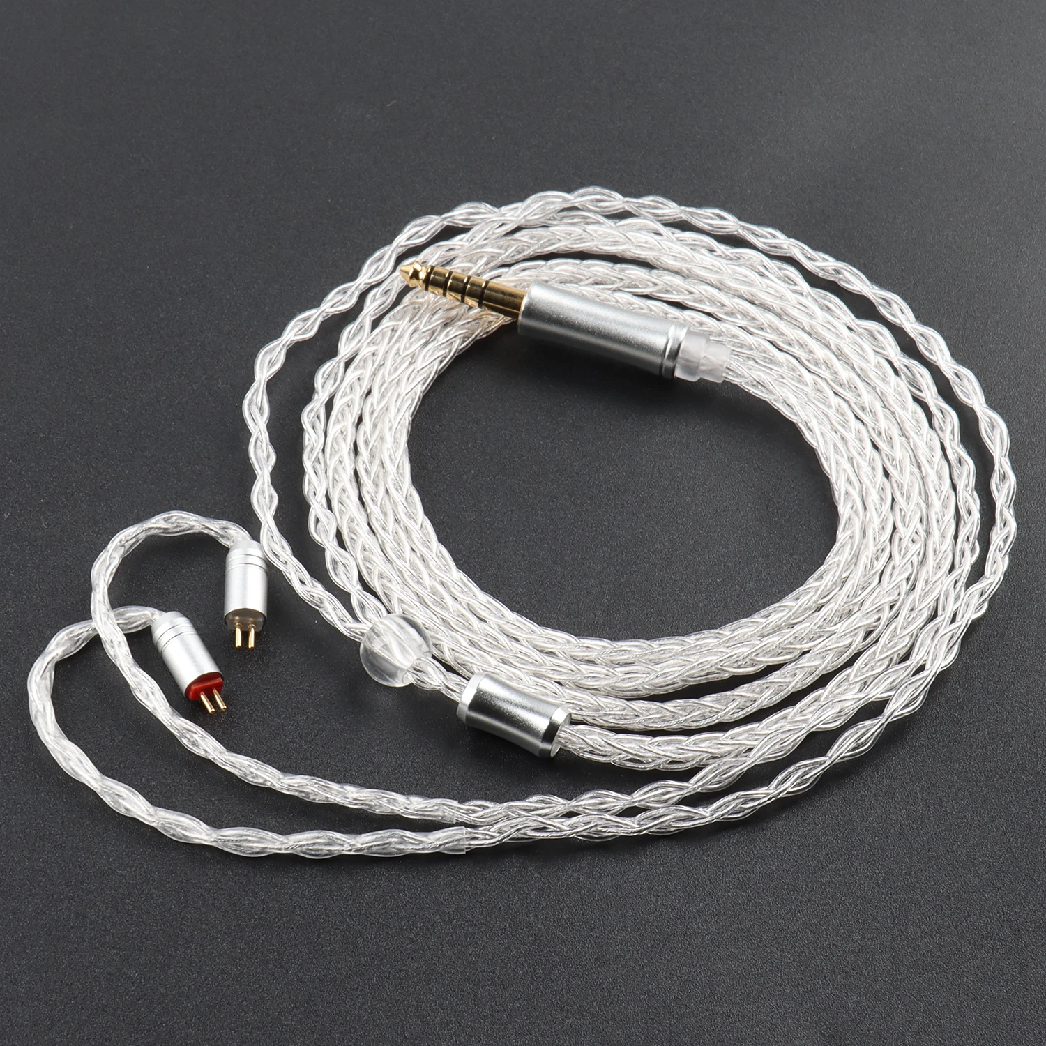 Upgrade HiFi Earphone Cable 24K Real Gold Plating Single Crystal  Copper Double-layer Plating Wire 2Pin 4.4mm 204 Cores