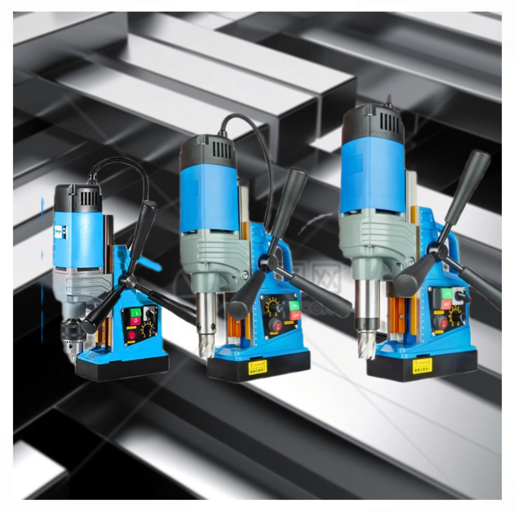 High-Power Industrial-Grade Magnetic Drill Small Tap-Driving Worktable Drilling Machine Strong Motor for Metal Metallurgy