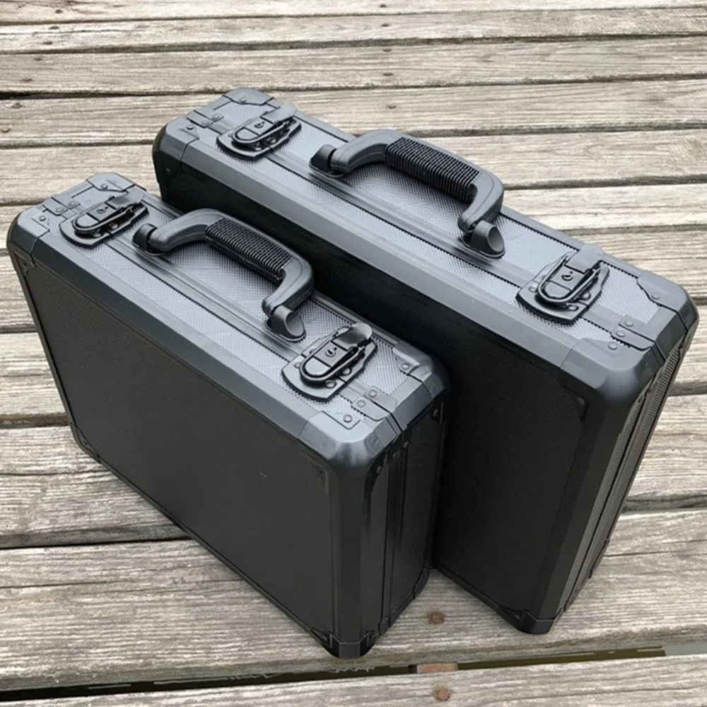 Quadro de Alumínio à Prova Impermeável Água Mala Bolsa Ferramenta Portátil Instrumentos Equipamentos Caixa Armazenamento Portátil Viagem Caixa Uma Xadrez Esponja