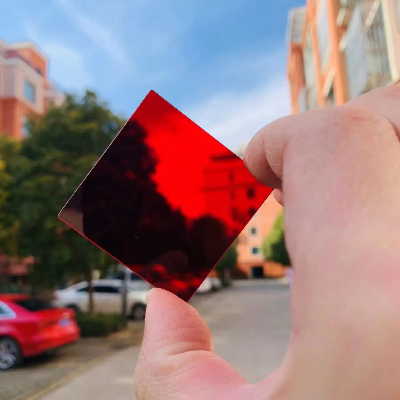 

6Pcs Total Size 45x45x2mm Square Shape UV Cut Light Red 630nm IR Infrared Pass Filter Glass HB630 For Lamp