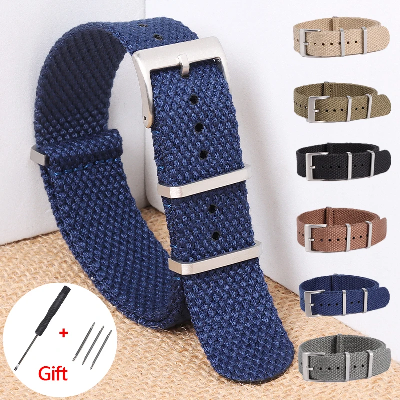 Canvas Strap 20mm 22mm Watch Band Nylon Wristband Sport Soft Comfortable Bracelet for Seiko Watchband Universal Replacement Belt