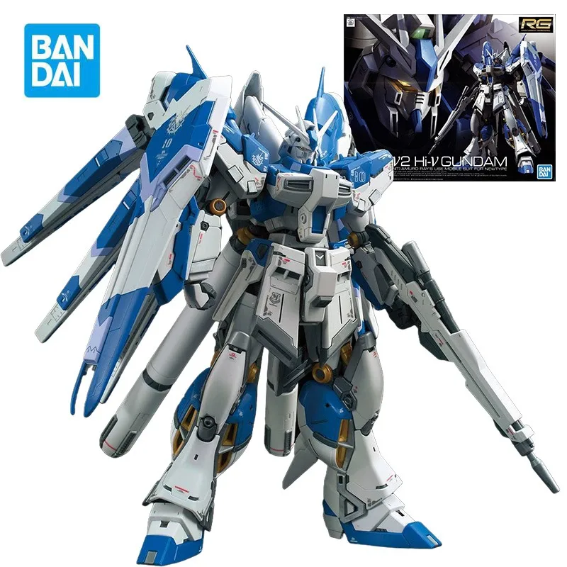 

BANDAI RG 1/144 RX-93-ν2 Hi-ν Gundam Фигурки Мобильный костюм Gundam Build Divers Re:Rise Аниме Модель Комплект игрушек для мальчиков