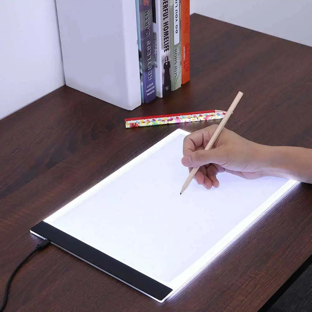 

Светодиодный планшет для рисования A4, портативный, ультратонкий, для копирования, рисования, скетчинга, каллиграфии, с 3 уровнями регулировки яркости