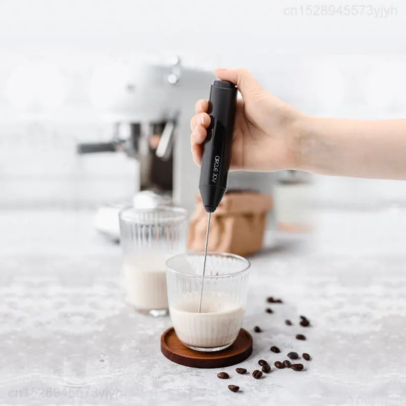 Youpin Cirkel Vreugde Elektrische Melkopschuimer Rvs Mini Blender Koffie Melk Garde Automatische Poeder Mixer Keuken Artefacten