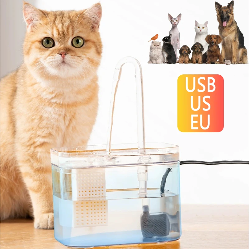 1.5L Ultra-quiet Dog Water Dispenser Flow Circulation Filter Intelligent Automatic Cat Water Dispenser Pet Non-wet Mouth Drinker