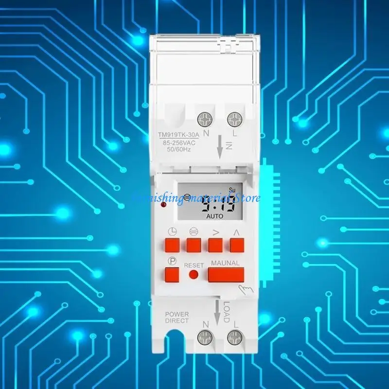 Y5GD Programmable Electronic Timer Switches Sixteen -30amp Digital Timer Control Switches untuk Home & Office Energy Saving