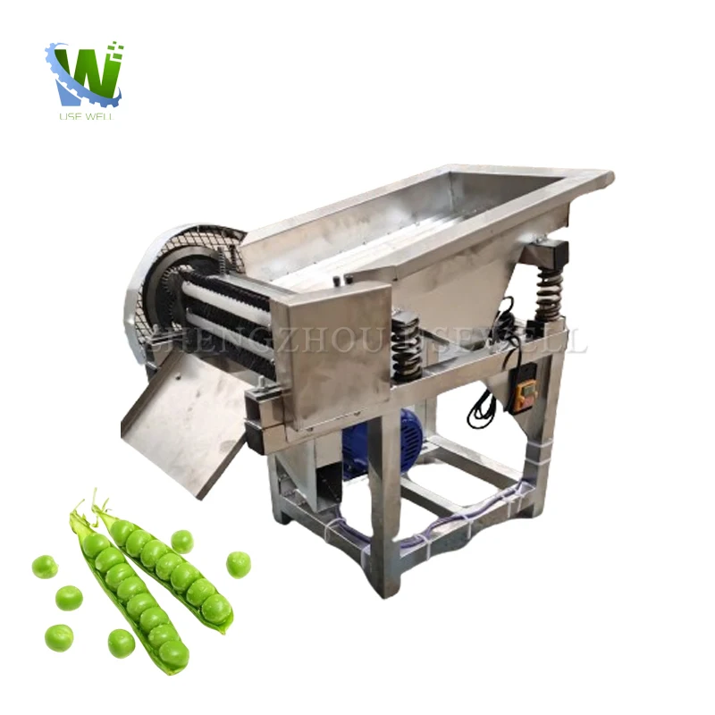 Agricultural Stainless Steel Green Pigeon Peas Soybean Shelling Peeling Shell Removing Bean Sheller Machine For Farm Use