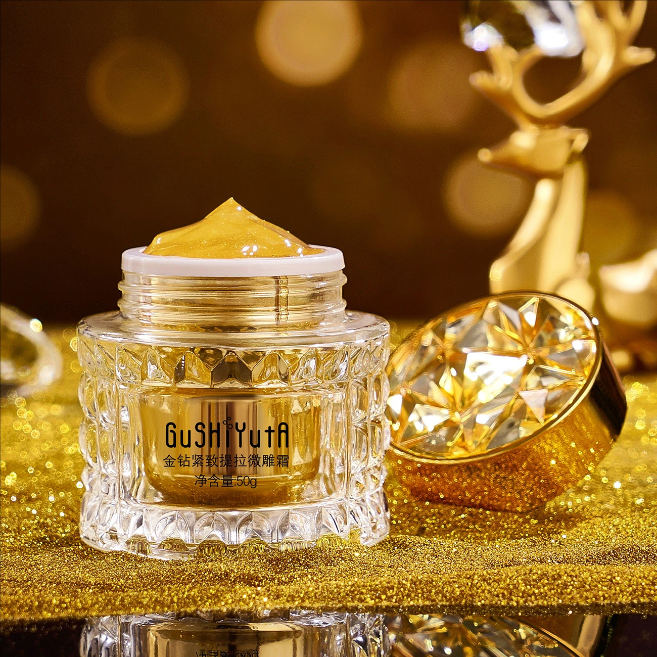 Nature Ginseng Gold Silk Watery Cream Gold Premium Skin Care Anti-Aging Moisturizer for Skin Wrinkle Care with Ginseng Saponins