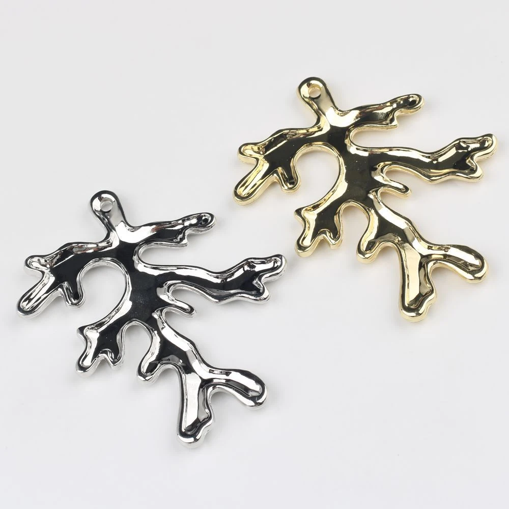 

2PCS Simple Coralline Shape Pendant Handmade DIY Earring Ornament Necklace Bracelets Jewelry Making Supplies Accessories Fashion