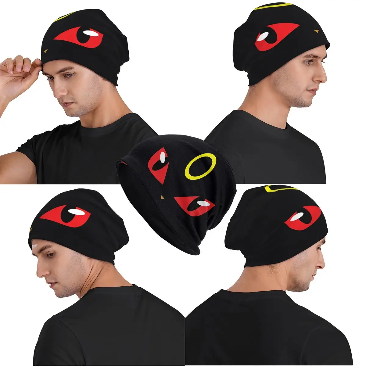 ユニセックスポケモン風ケモビーニーキャップアクセサリー秋冬ヘッドウェアボンネットニット帽子最高のギフトチョイス