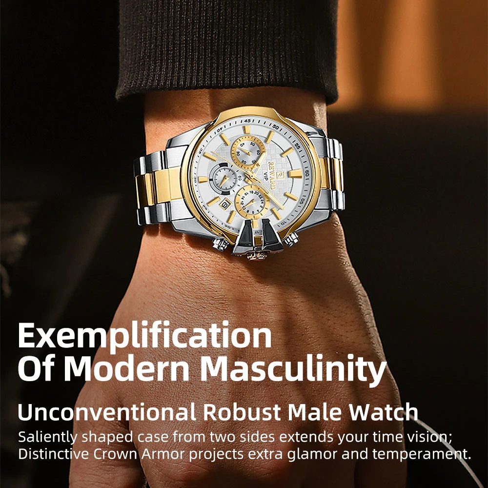 مكافأة 81110 الأعمال ووتش الرياضة ساعة رجالي للماء ليلة ضوء الموقت التلقائي تاريخ الكوارتز الفولاذ المقاوم للصدأ الساعات للرجل